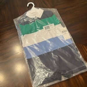 Brand New with Tags! Polo Onesie baby boys! Multi-colored stripes!